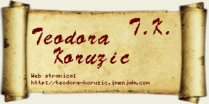 Teodora Koružić vizit kartica